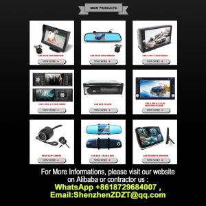 7 inch TFT LCD Reverse rear view mirror for car with reversing camera