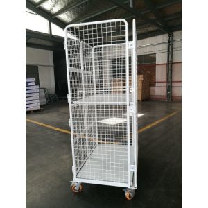 Zinc Chrome Logistics Trolley Adjustable Distance Steel Warehouse High Strength