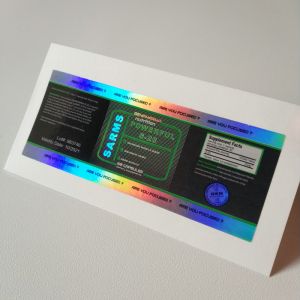 Waterproof Laser PET 10ml Hologram vial Vial Labels