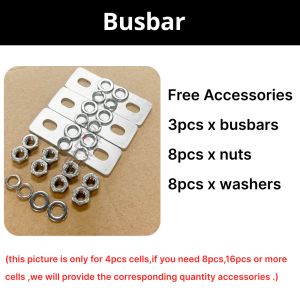 DIY LiFePO4 3.2V 105Ah Prismatic Cells Assembly Kit w/ Busbar for 12V 24V 36V