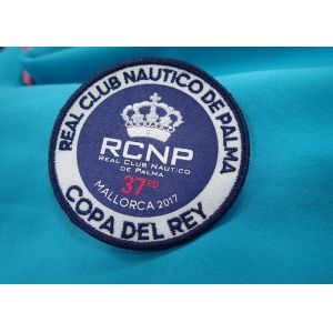 Heat Press Badge Custom Embroidered Patches , Iron On Patch Applique For