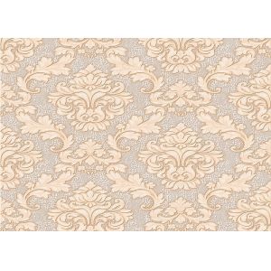 Beige / Yellow / Brick-red 3D Effect Deep Embossed Floral Wallpaper For Bedroom