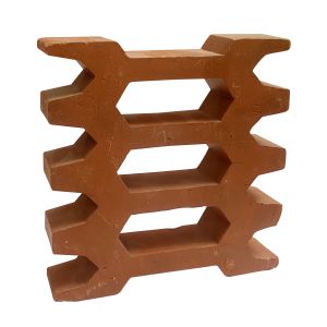 Terracotta Decoration Wall Tile Unglazed Red Breeze Wall Blocks
