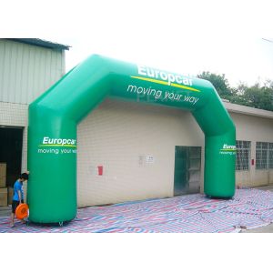 Green Custom Inflatable Arch / Inflatable Start Finish Arch Wind Resistance