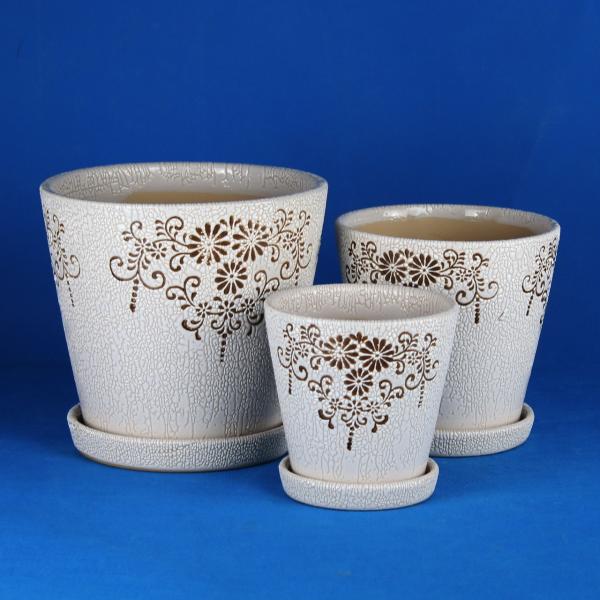 Customizable Ceramic Pots For Gardening In Different Colors