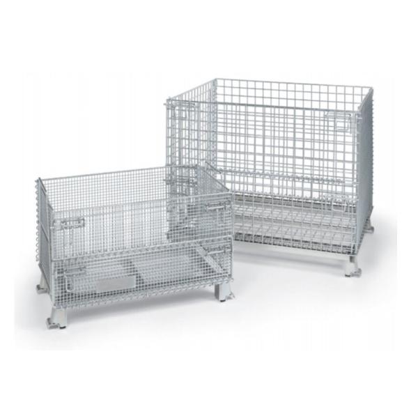 Buy Custom Color Stackable Wire Mesh Container For Warehouse Storage at wholesale prices