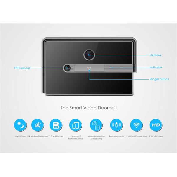 Unistone 2M Video doorbell with Dingdong with 10000mAh Battery(US-VD201)