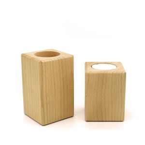 China Beech wooden candle stand  wooden candle holders wooden candle sticks on sale