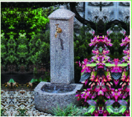 Stone Faucet Cast Stone Garden Fountains Granite Sink For Backyard Lightweight