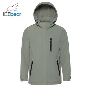 Tea Green Waterproof Windproof Winter Jacket Demi Season Coat Hooded