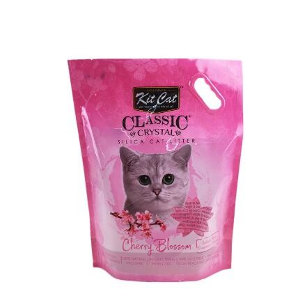 Customized Printing Stand Up Eco-Friendly PE Food Pacaking Bag For Cat Litter with Hanger