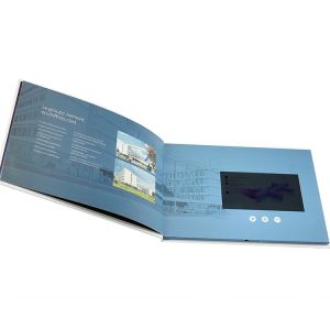 Video IN Folder 7 inch HD 2GB Multi page handmade lcd video brochure card for