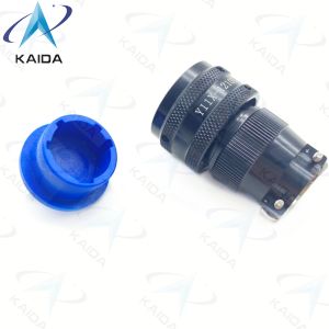 Y11X Series Black Anodized Aluminum Solder Circular Electrical Connector Plug