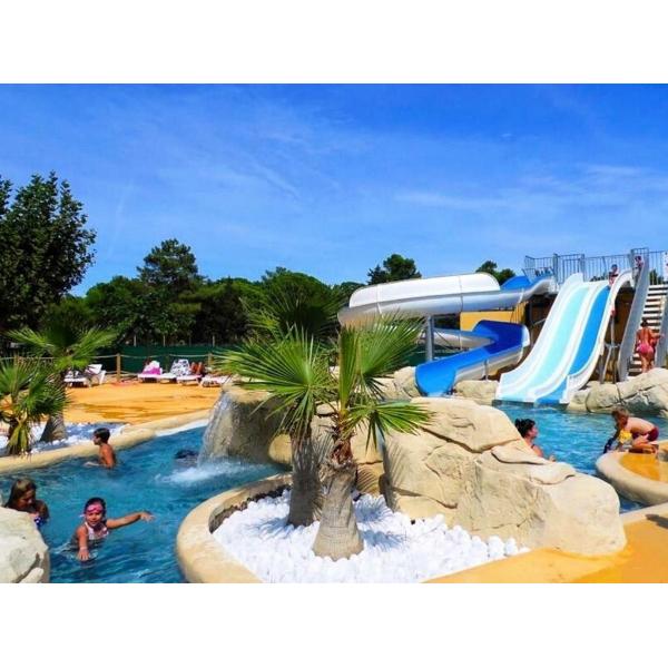 ODM Outdoor Water Playground Swimming Pool Equipment Fiberglass Slide For Kids