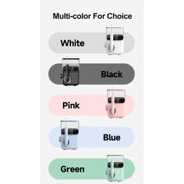 Family Water Flosser Big Capacity 1000ml IPX5 Oral Irrigator Rechargeable Tooth Clean Electric Counter Water Flosser