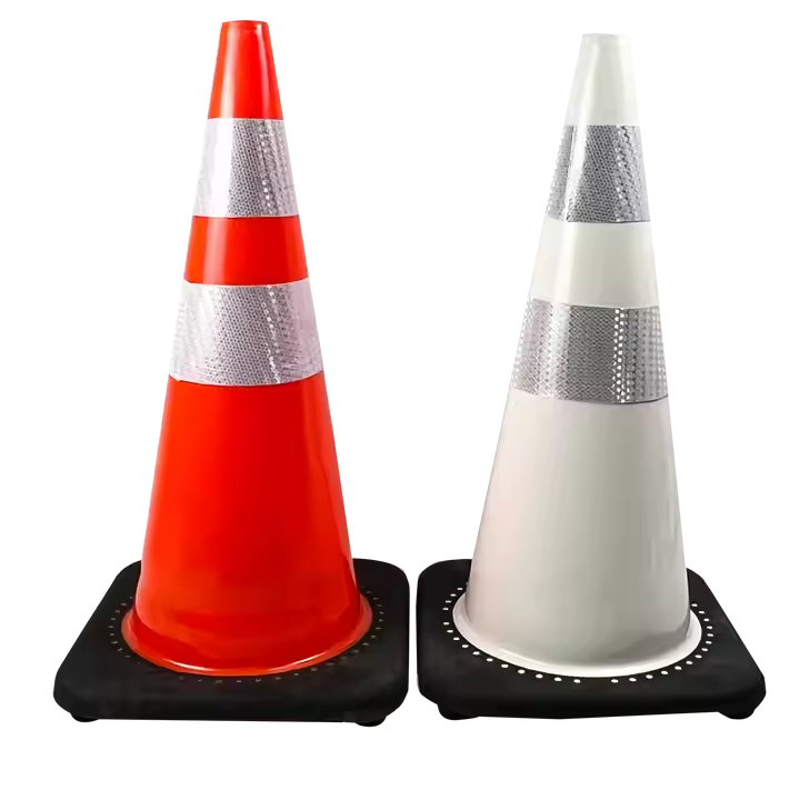 PE Traffic Cone Rubber Base Korean Style Windproof 2kg