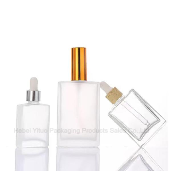 Buy Square Essential Oil Bottles Transparent 1oz Customized Logo at wholesale prices