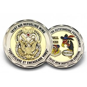 Double Plating challenge Coin with gold plating challenge coin