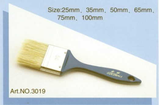 Plastic handle pure natural bristle Chinese bristle synthetic mix paint brush No.3019