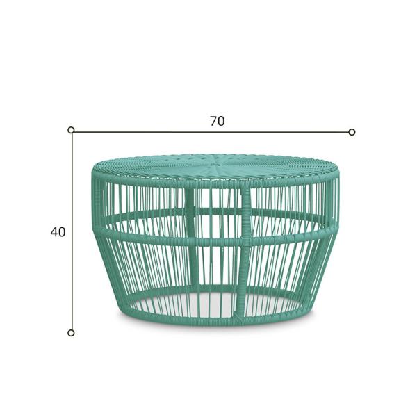 Appealing Design PE Rattan Woven Coffee Table Chair Hot Sale Best Design Colorful Furniture Set Tempered Glass Tabletop