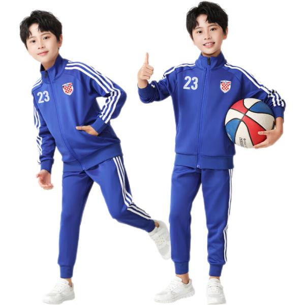 Children's football training suit men's autumn winter team wear group customized soccer jersey long sleeve game warm-up uniform