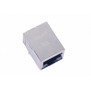 Quality 1X1 Tab Down Magnetic RJ45 Jack , Low Profile 10/100BaseT RJ45 MagJack L811-1X1T-06 for sale
