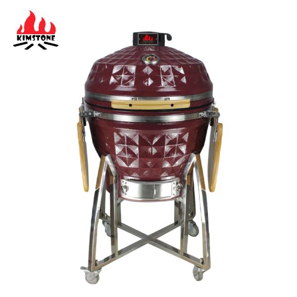 KIMSTONE Hot Sale Komodo Diamond 24 Inch Parrilla Para Barbacoas Outdoor Bbq Ceramic burner Pizza Oven Kamado Charcoal Bbq Grill
