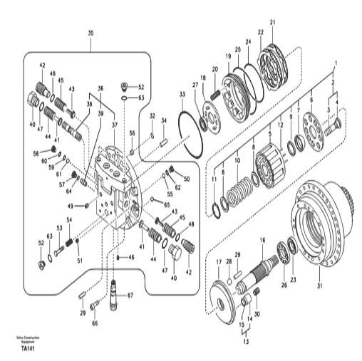 14621703 VOE14621703 Sealing Excavator Spare Parts Fitting For Vo-lvo EC140 EC140B