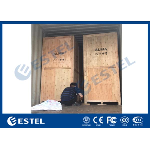 Single Wall Outdoor Electronic Equipment Enclosures Heat Insulation Including 38U Rack