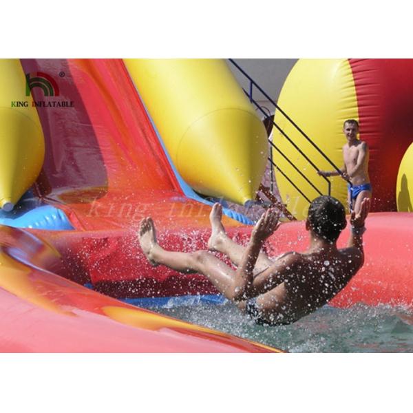 Combo Size PVC Blow Up Single Lane Water Slide Colorful Tube Handrails