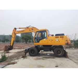 Used Hyundai Medium Wheel Excavator R200W, Secondhand 20 Ton Korean Mobile