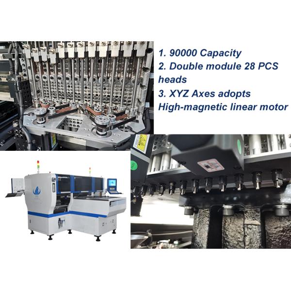 90000 CPH SMT Pick & Place Machine High End Magnetic Linear Motor