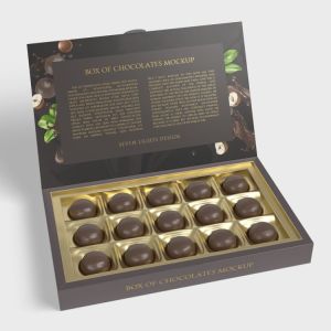Quality Custom Printing Luxury Belgian Chocolate Praline Box Cardboard Material for sale