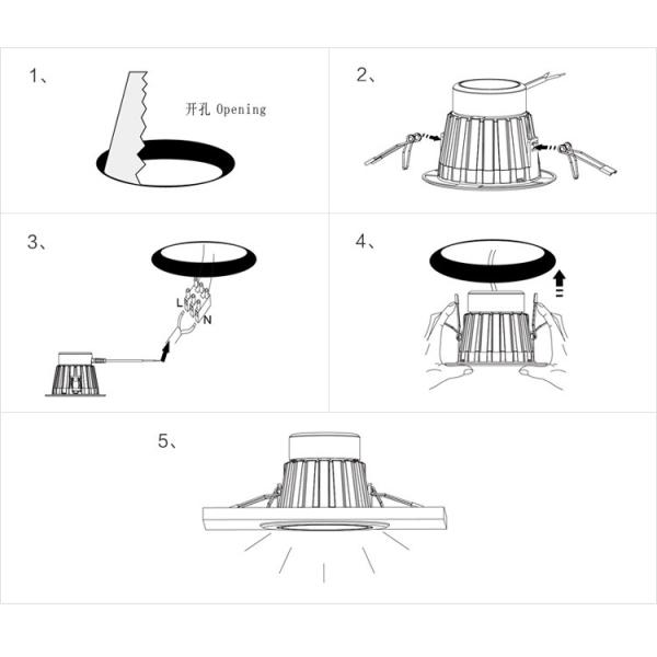INDOOR USE HIGH BRIGHTNESS LED down light/ceiling light 12W with various types of design PSE/ ROHS / CE