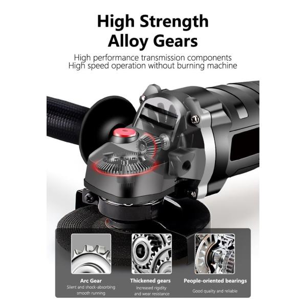 9000rpm Lithium Electric Angle Grinder Brushless Charging Grinding Dynamic Cutting Polishing Machine