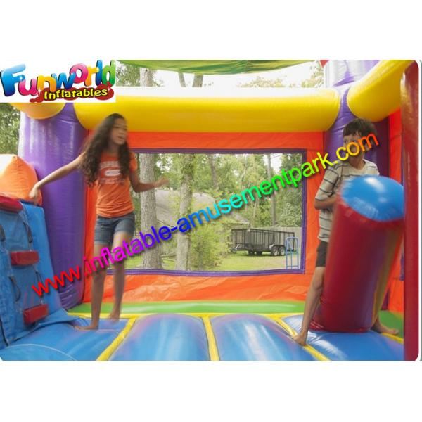 Outdoor Moonwalk Bouncer Slide Strong PVC Tarpaulin Combo For Kids