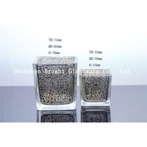 Square glass candle holder for decoration