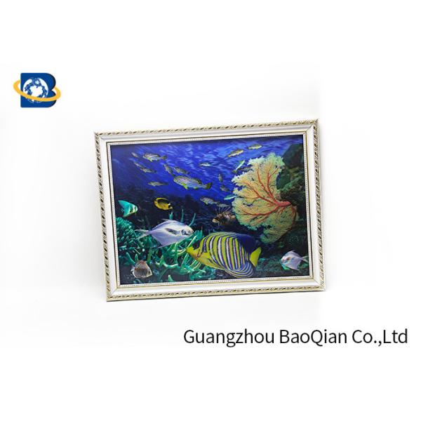 PP / PET Material 3D Lenticular Pictures Art Picture Framed Customized Photo