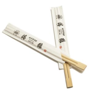 Japanese Sustainable Disposable Bamboo Chopsticks With Paper Sleeve