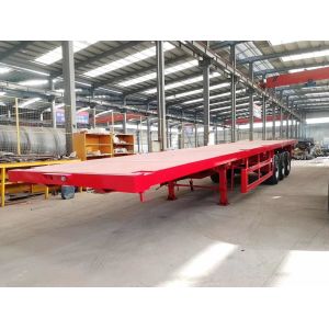 1310mm Wheel Base Flatbed Semi Trailer for 50T Load Capacity Container