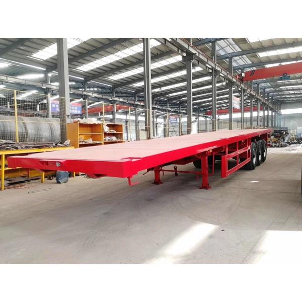 1310mm Wheel Base Flatbed Semi Trailer for 50T Load Capacity Container
