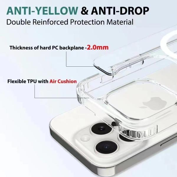 TPU Silicone Shockproof Magnetic Mobile Phone Cases For Iphone 15 14 13 Pro Max