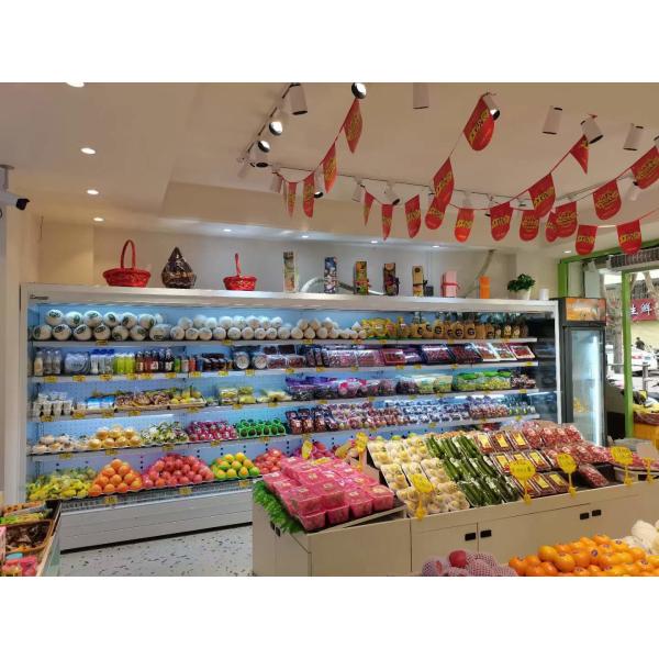 Multideck Open Chiller Refrigerated Shelves Multideck Cabinets With Curtain