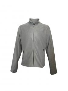 Quality 240 GSM 100% Polyester Polar Fleece Grey Men Fall And Winter Jacket for sale