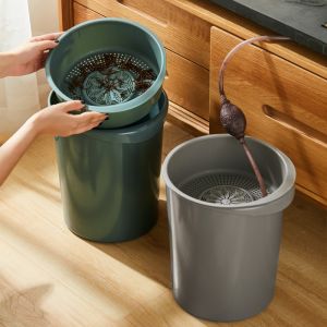 Quality Indoor Office Drawing Room Round Waste Segregation Plastic Dustbin for sale