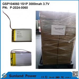 China GSP104060 Lithium Polymer Battery Is Widely Used In Power Banks, Bluetooth Earphones And Bluetooth Speakers With A Cycle Life Of 500–2500 Charge/Discharge on sale