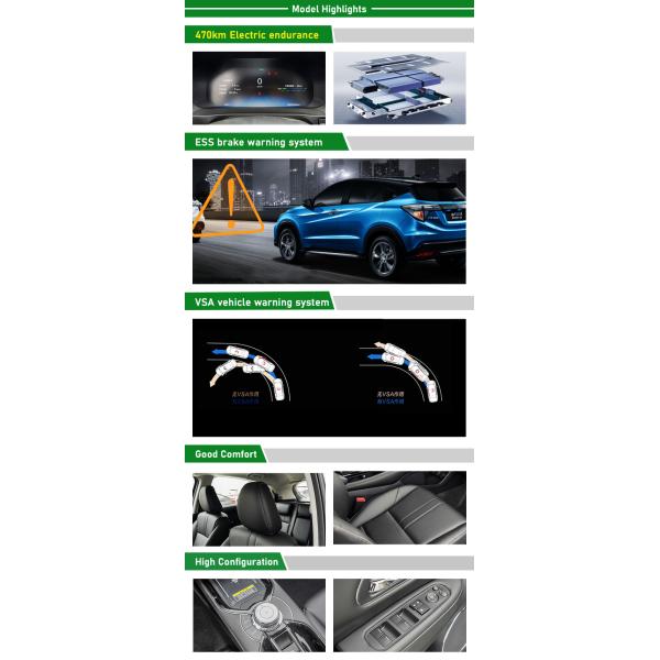 Energy Vehicle GAC-Honda VE-1 EV 2023 with 420km Pure Electric Cruising Range and Speed Electric Performance