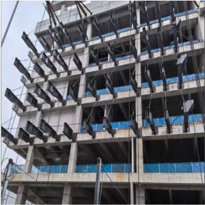 Steel Structure Commercial Prefabricated Office Building Box Shaped Multi High