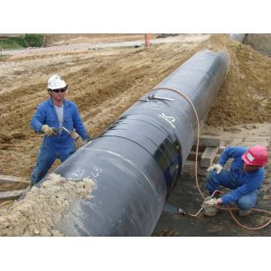 2-LPE Mastic Adhesive Heat Shrinkkable Sleeves With Closure Patch For Joint Wrap