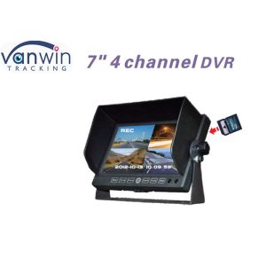 China 7 Inch LCD Security TFT Car Monitor with 4 channel AV inputs, 32GB SD card storage on sale